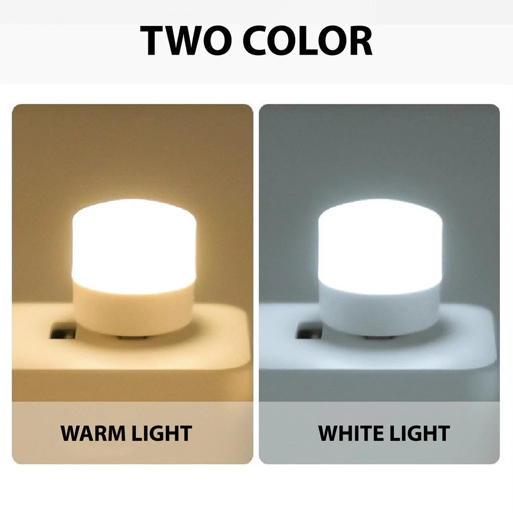 Mini USB LED Night Light – Warm White Book Reading Lamp 1/10pcs
