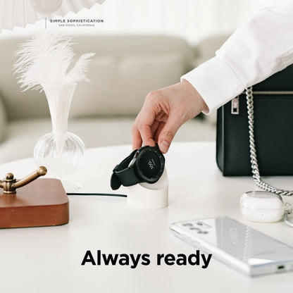 حامل شاحن سيليكون لساعة Galaxy Watch 3/4/5/Pro مقاس 40–46 مم