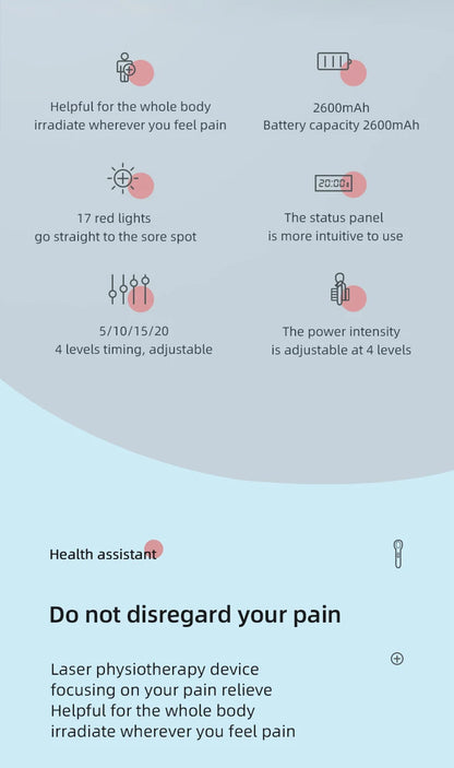 Red Light Therapy Device – Cold Laser Pain Relief & Health Care
