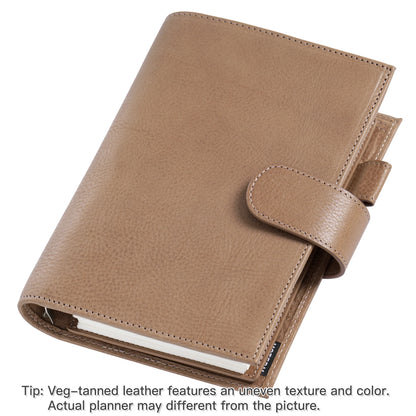 Full Grain Leather Planner with Rings – Personal Size Organizer