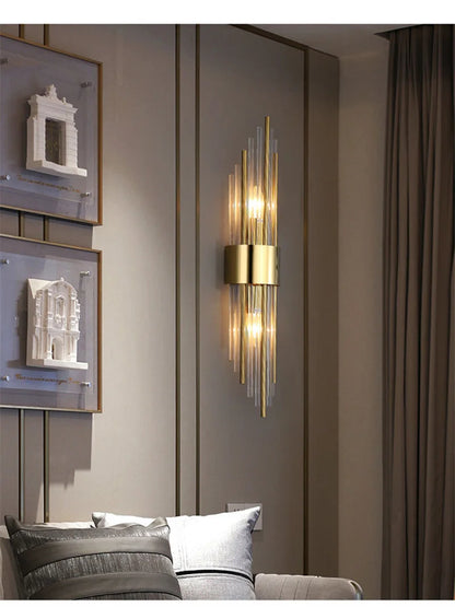 Luxury LED Wall Lamp - Modern Gold Wall Sconce for Living Room