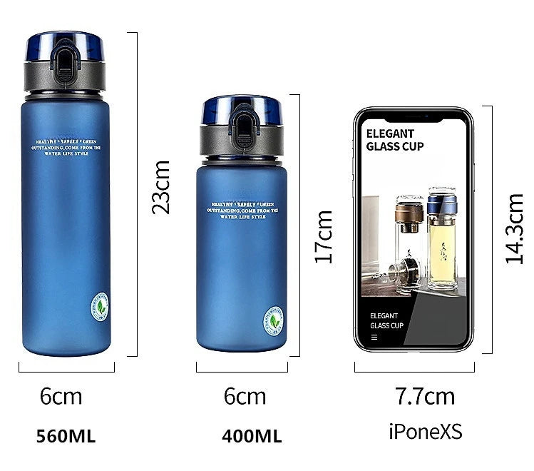 BPA-Free Leak-Proof Sports Water Bottle – 400ml/560ml Portable