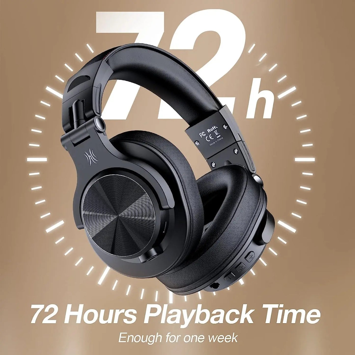 Bluetooth 5.2 Hi-Res Over-Ear Headphones – Wireless Studio DJ