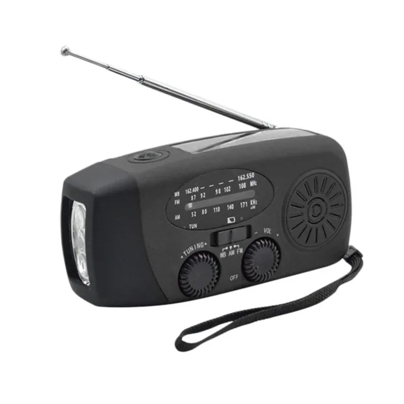 Emergency Hand Crank Radio – Solar, NOAA, Power Bank, FM/AM/WB
