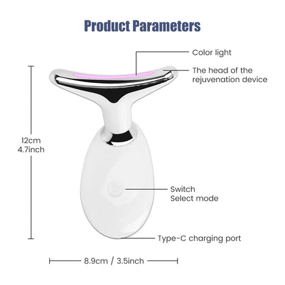 EMS Face & Neck Lift Device – LED Therapy & Anti-Wrinkle Massager