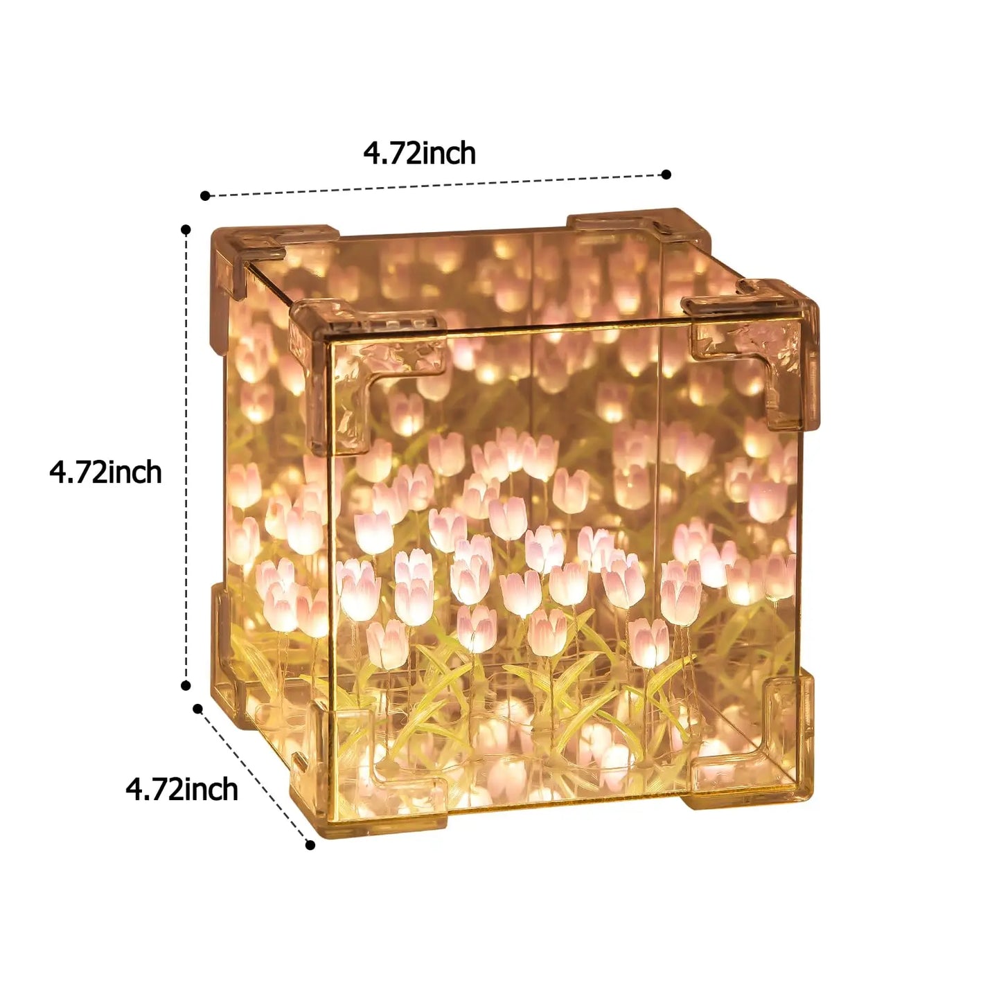 DIY Tulip LED Night Light | Magic Cube Mirror Lamp 2-in-1
