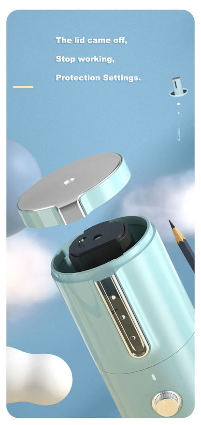 Automatic Electric Pencil Sharpener – USB Rechargeable for Kids