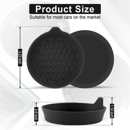 2/4pcs Silicone Car Cup Holder Coasters – Non-Slip & Universal Fit