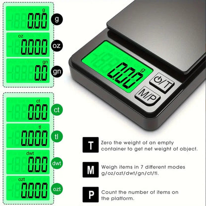 Precision Pocket Scale 1000g X 0.1g – Digital Scale for Food, Travel