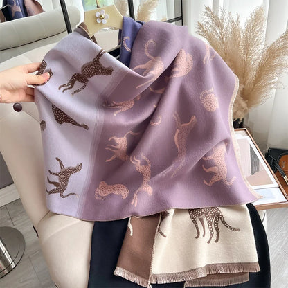 2024 Luxury Cashmere Travel Poncho – Warm Blanket Shawl Wrap