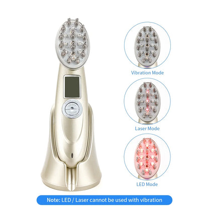 EMS Electric Scalp Massager – LED Hair Growth & Anti-Hair Loss Comb