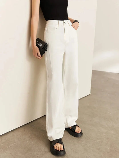 Women’s Vintage Loose Wide Leg Denim Jeans – Casual Spring Pants