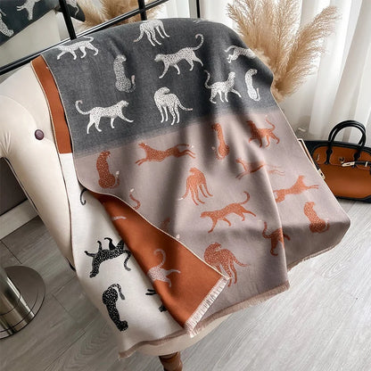 2024 Luxury Cashmere Travel Poncho – Warm Blanket Shawl Wrap
