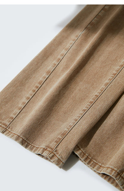 Women’s Retro Wide-Leg Jeans – Loose Straight Cotton Denim Pants
