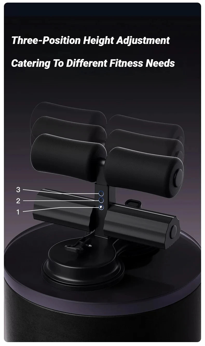 Abdominal Sit-Up Equipment with Suction Cups & Ankle Support