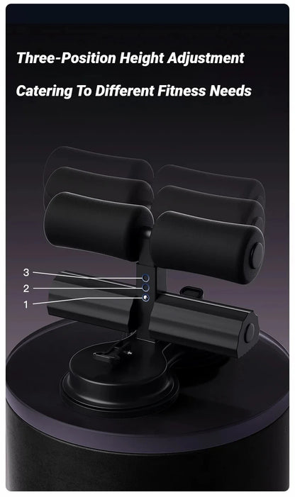 Abdominal Sit-Up Equipment with Suction Cups & Ankle Support
