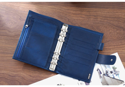 Full Grain Leather Planner with Rings – Personal Size Organizer