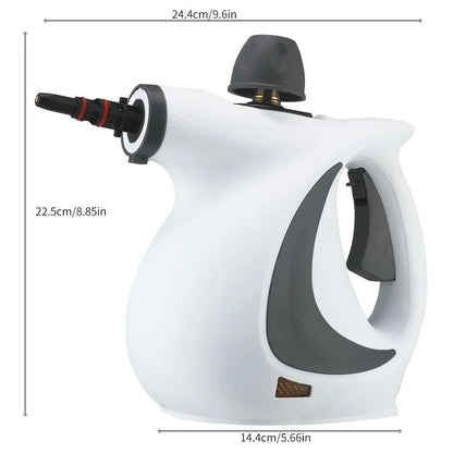 Portable Handheld Steam Cleaner – 9-Piece Pressurized Steamer for Home & Car