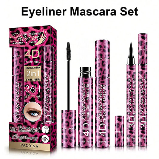 Liquid Eyeliner & Waterproof Mascara Set for Bold Eye Makeup