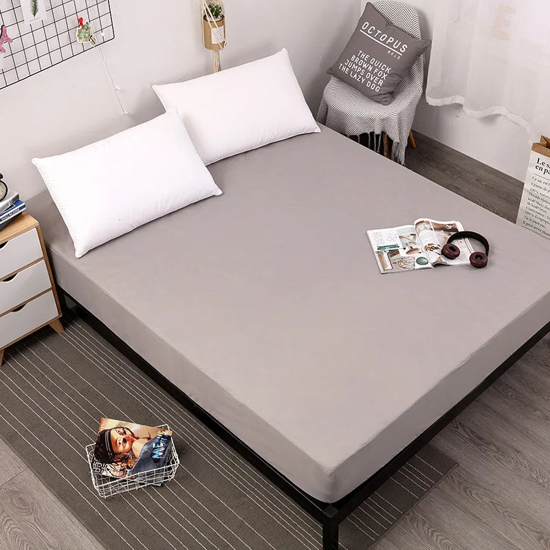 Waterproof Fitted Bed Sheet – Soft, Breathable Mattress Cover