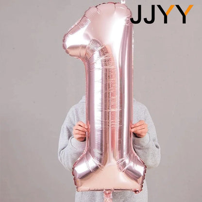 32" Foil Number Balloons 0–9 – Birthday & Party Decorations