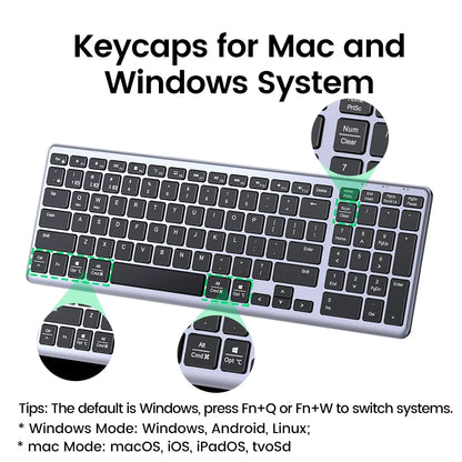 Wireless Bluetooth 5.0 Keyboard – 99 Keys Russian/Korean/English
