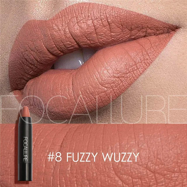 Focallure Waterproof Matte Lipstick – 19 Colors, Soft Texture