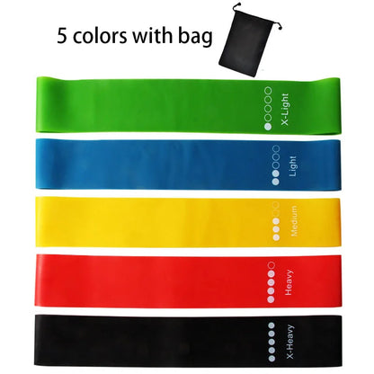5PCS Resistance Bands Set – Elastic Fitness Bands for Yoga & Workout
