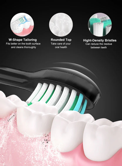 Electric Toothbrush – Rechargeable, 8 Heads, Whitening
