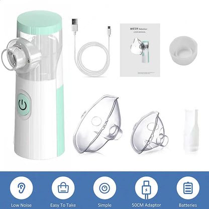 Portable Nebulizer for Asthma–Handheld Mesh Atomizer for Kids & Adults