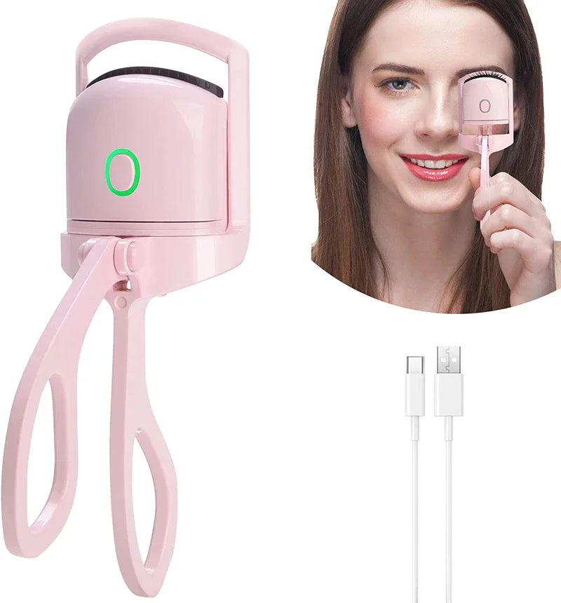 USB Heated Eyelash Curler – Quick Heat with 2 Temp Settings