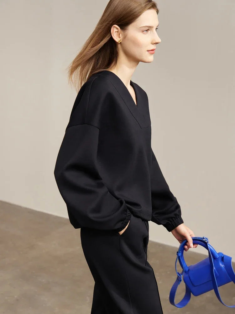 Women’s Loose Sweatshirt & Straight Leg Pants – Spring Casual Set