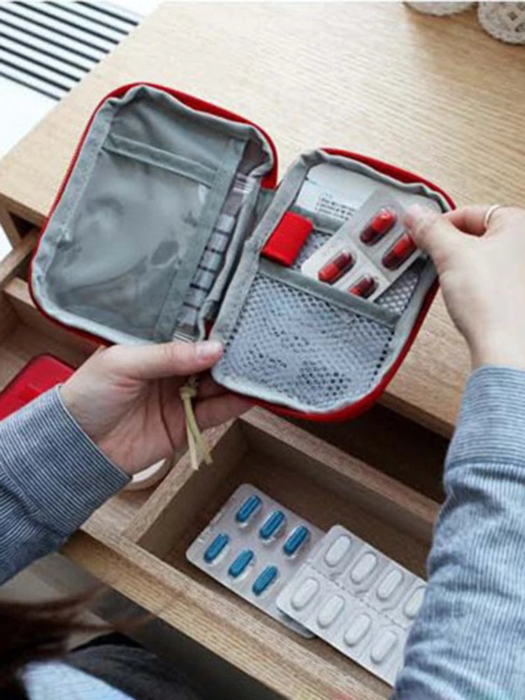 Mini Portable Medicine Bag–Travel First Aid Kit & Survival Storage Box