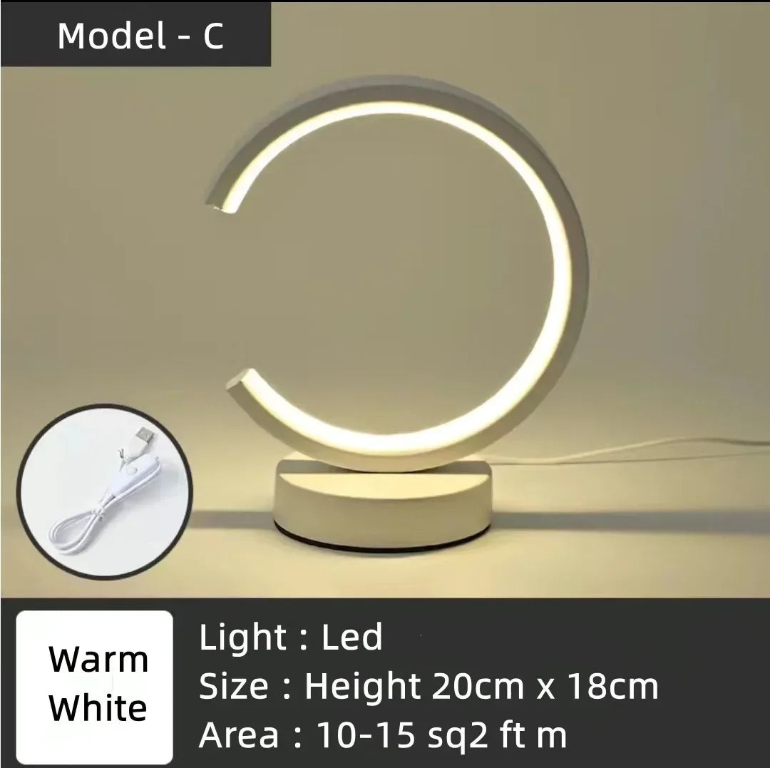 Cartmela 20CM LED Circular Ring Table Lamp