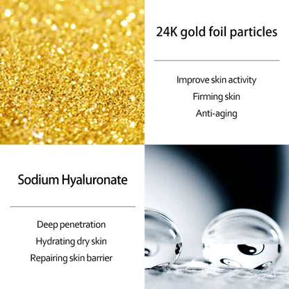 24K Gold Niacinamide Skincare Set – Serum & Eye Cream Kit