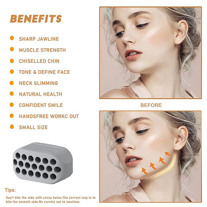 Silicone Jaw Exerciser & Facial Toner – Jawline Fitness Ball Tool