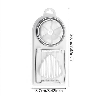 2-in-1 Stainless Steel Egg Cutter - Multifunctional Kitchen Tool