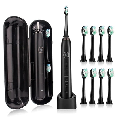 Electric Toothbrush – Rechargeable, 8 Heads, Whitening