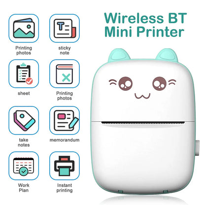 Mini Bluetooth Label Printer – Portable Error Note Photo Printer