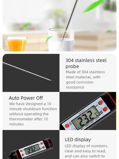 Digital Probe Kitchen Thermometer for Baking, Grill & Liquids