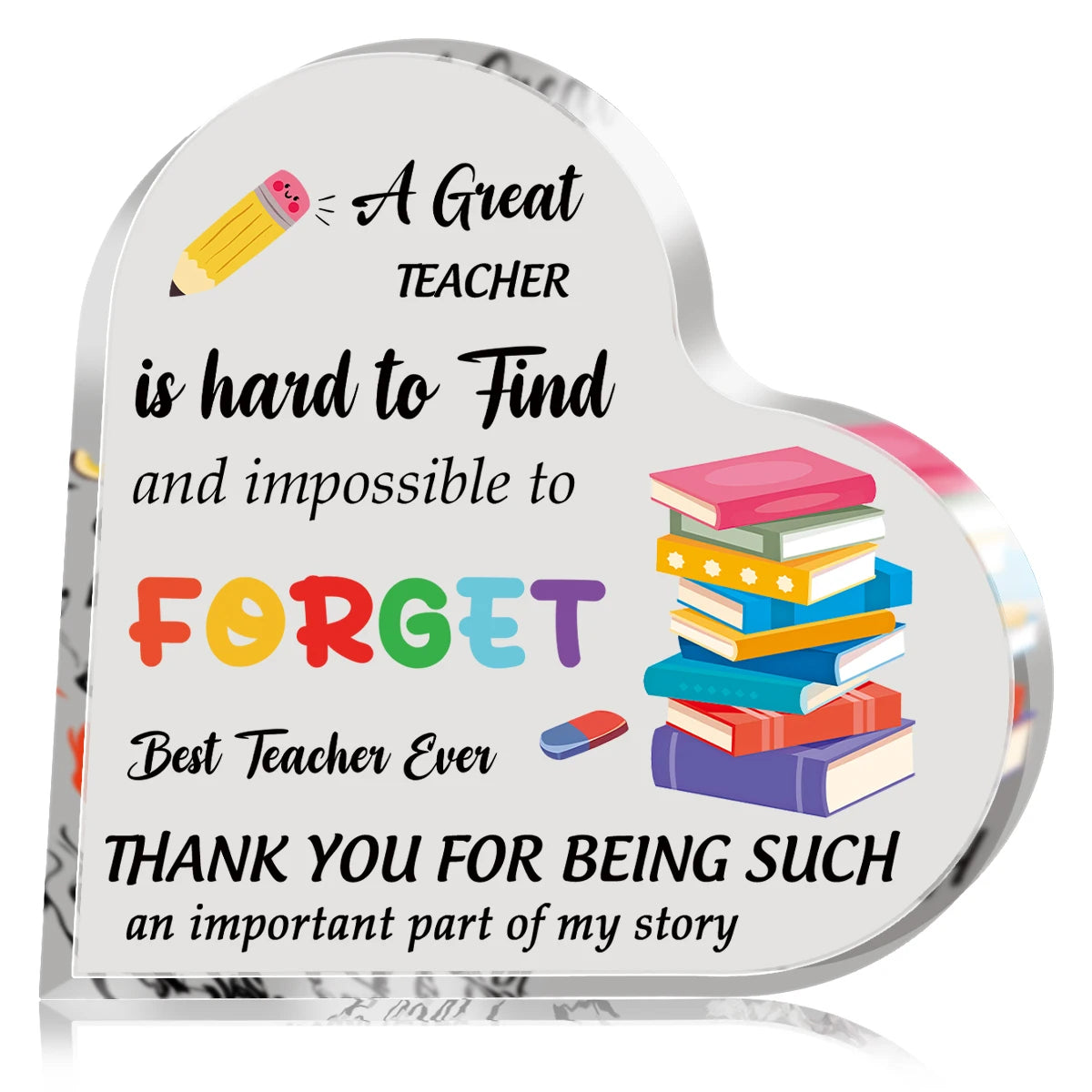 Teacher Appreciation Acrylic Plaque – Thank You Gift Keepsake