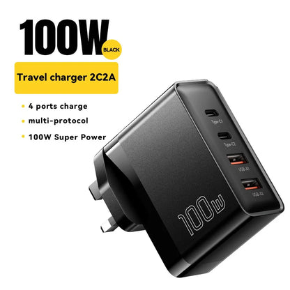100W GaN USB-C Charger – PD & QC Fast Charging Adapter