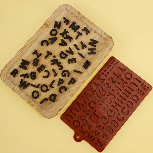 Alphabet Letter Silicone Molds for Chocolate & Cake Decorations