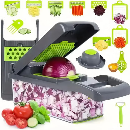 14-in-1 Multifunctional Vegetable Chopper & Food Slicer Dicer