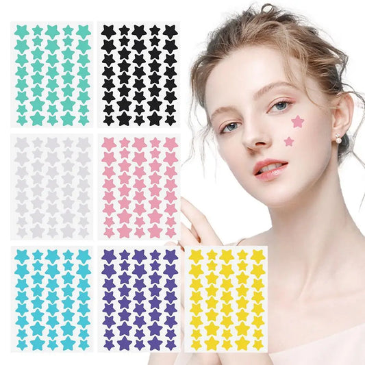 40pcs Star-Shaped Pimple Patches – Cute, Colorful & Invisible Care