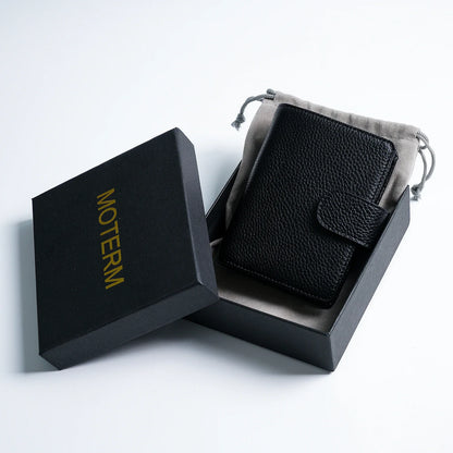 A8 / M5 Mini Rings Planner – Pebbled Grain Cowhide Leather Organizer