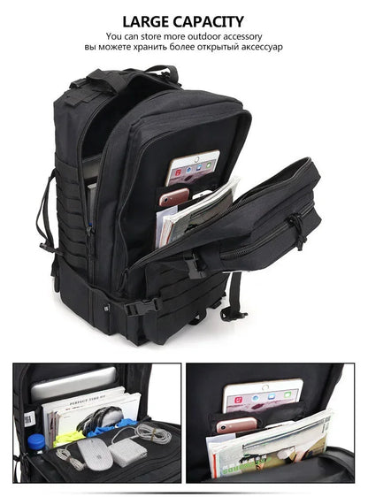 50L Tactical Backpack for Men – Outdoor Travel, Hiking & Hunting Bag