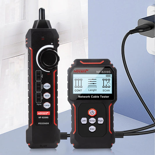 Network Cable Tracker & Tester – LCD Display, Wiremap, Length Tool