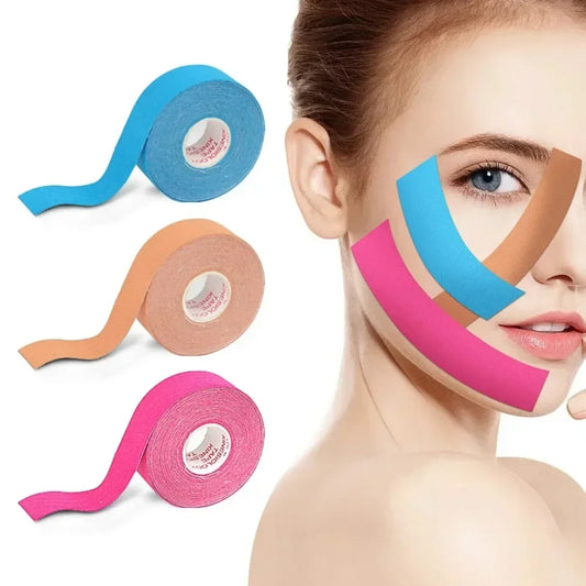 2.5CM x 5M Kinesiology Tape – V-Line Face & Neck Wrinkle Remover