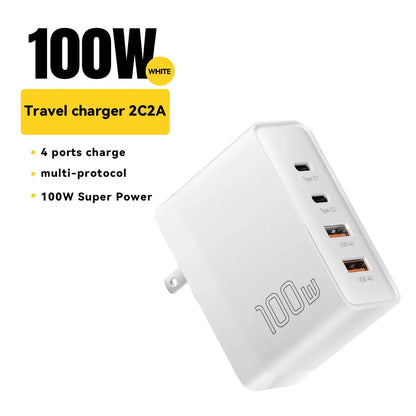 100W GaN USB-C Charger – PD & QC Fast Charging Adapter